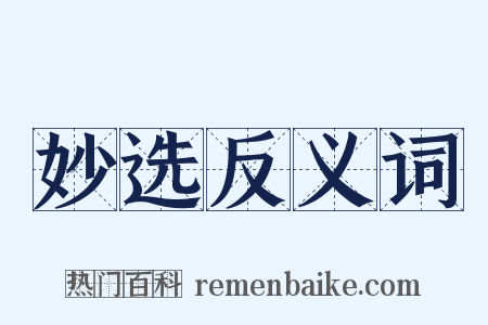 妙选反义词是什么意思的图片